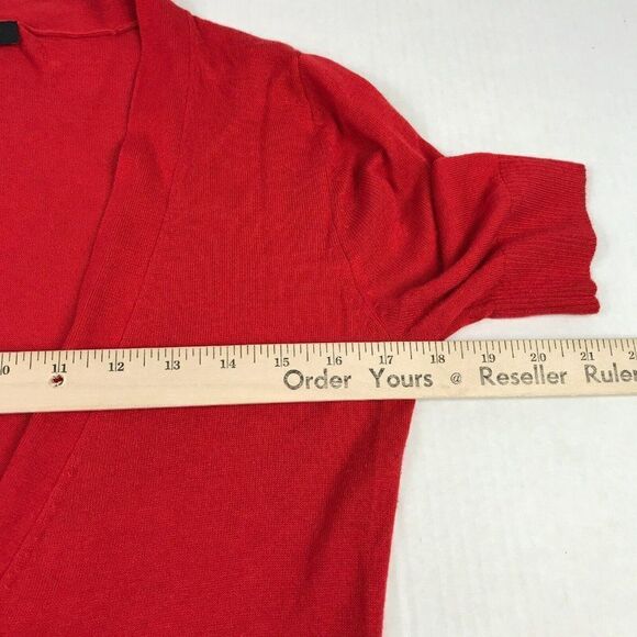 Banana Republic Womens Cardigan Red Button Sweater Short Sleeve Size PS Petites - Picture 8 of 11